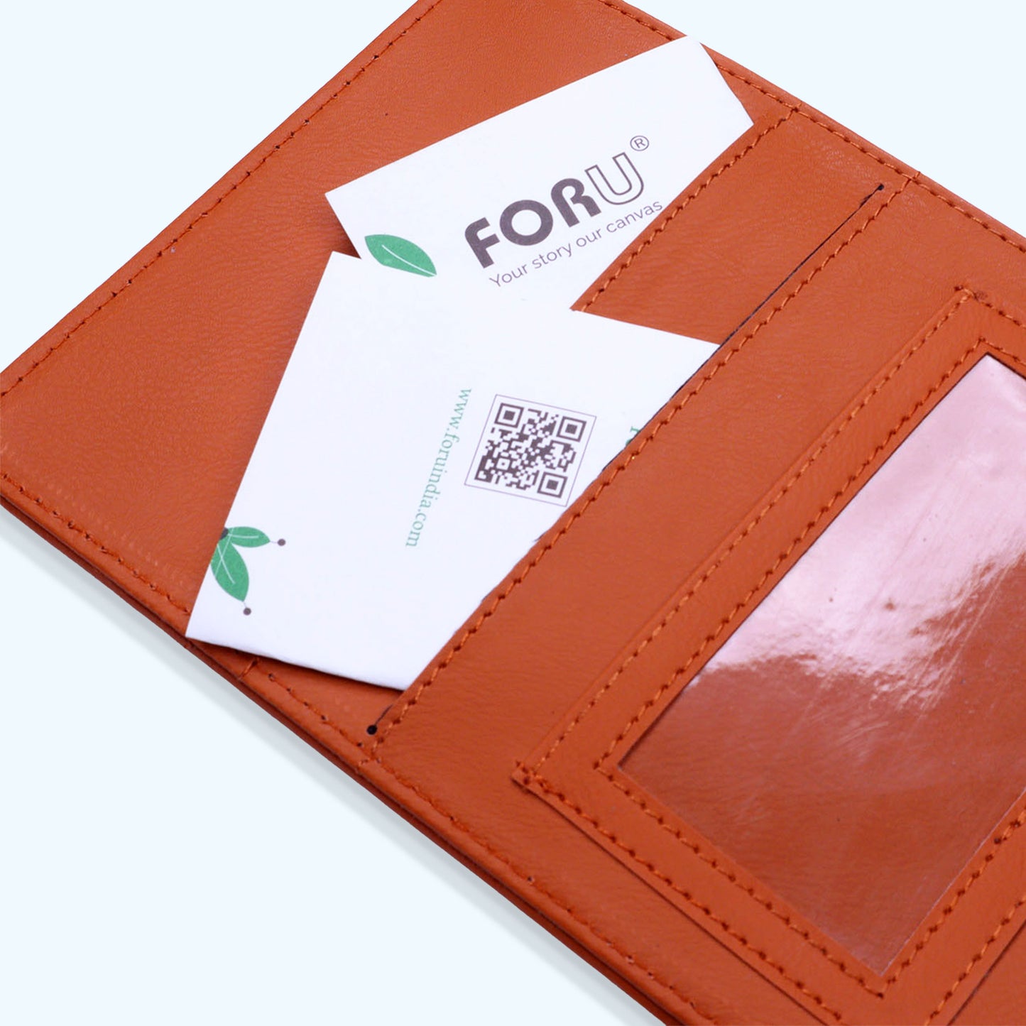 FOR U Zyric A5 Refillable Blank Journal - Card Holder, Magnetic Flap - Tan