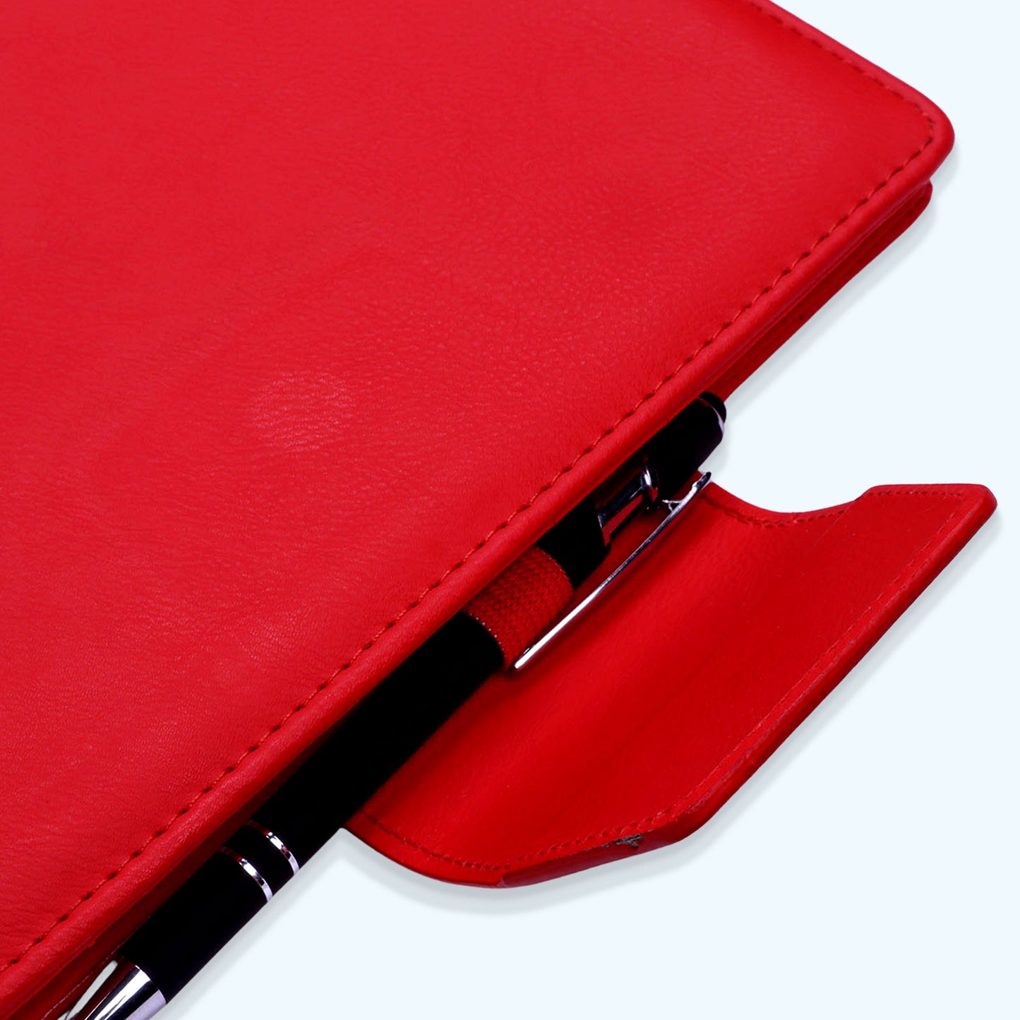 FOR U Zyric A5 Refillable Blank Journal - Card Holder, Magnetic Flap - Red