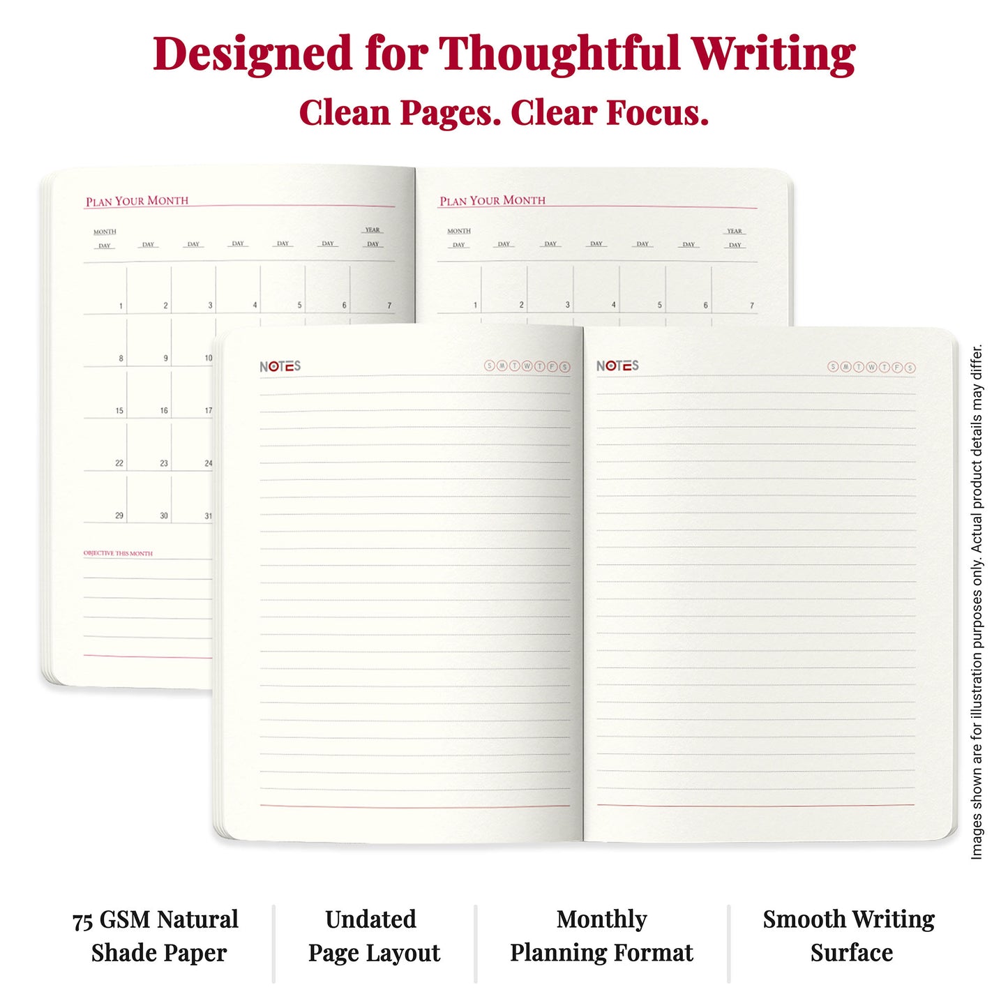 FOR U Crysia A5 Notebook with Pen Holder & Metal Lock