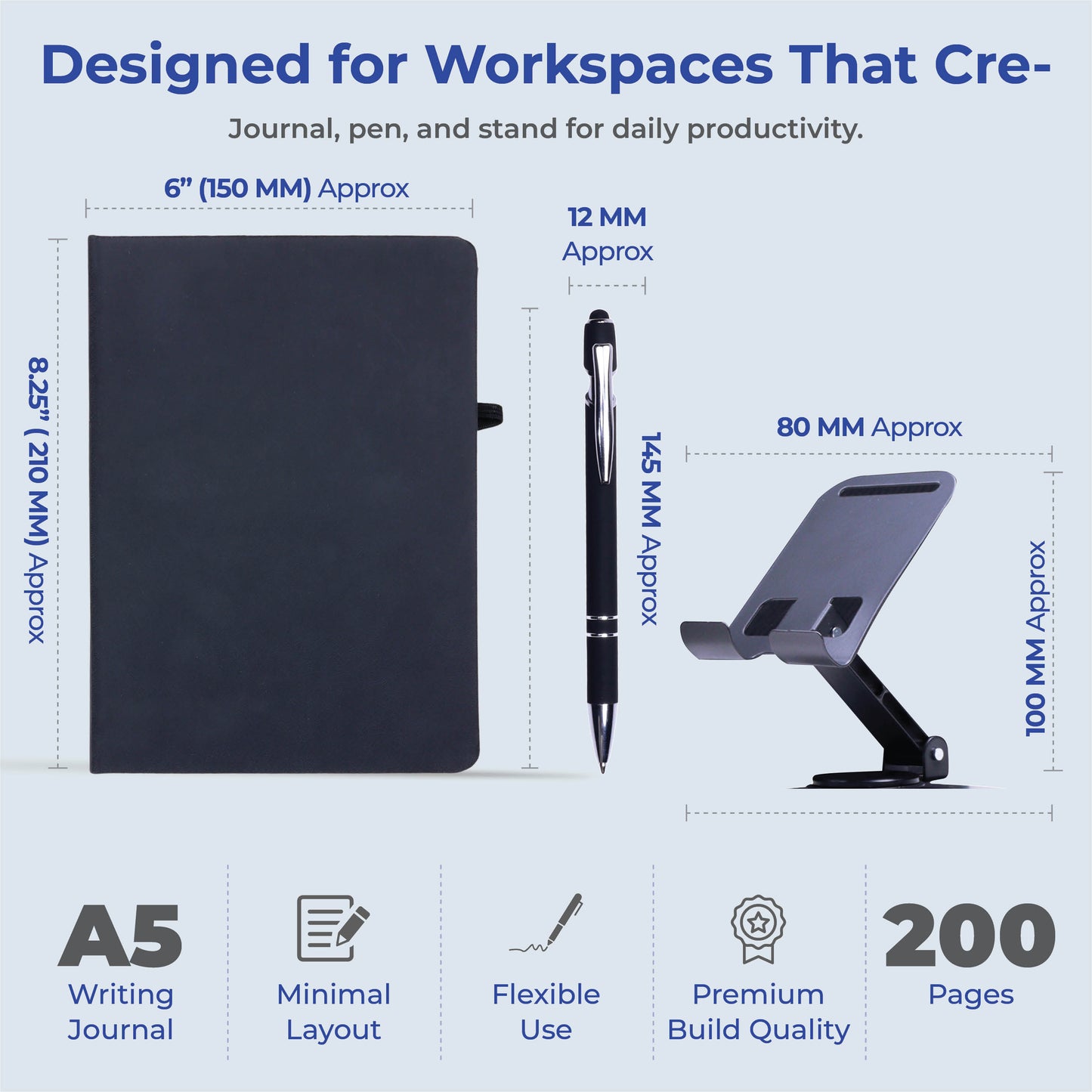 FOR U Functional 3-in-1 Office Stationery Combo Hamper Kit