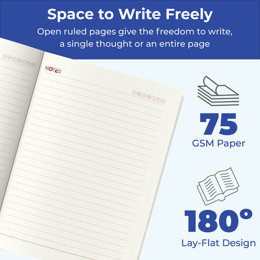 FOR U Crysia A5 Blank Journal with Metal Lock - Grey