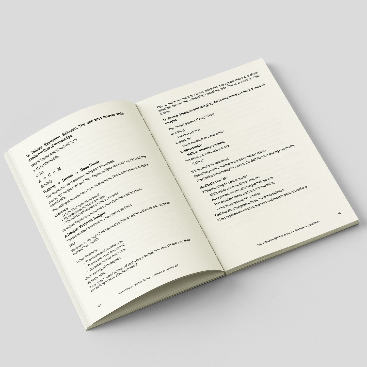 Mandukya Upanishad: An Inquiry Into The Self | English & Hindi Participant Workbook | AUM, Consciousness, Meditation & Self-Reflection