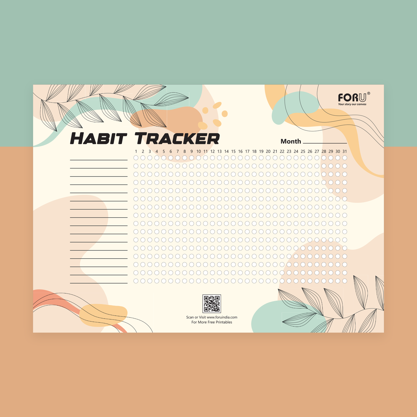 habit tracker sheet free download pdf