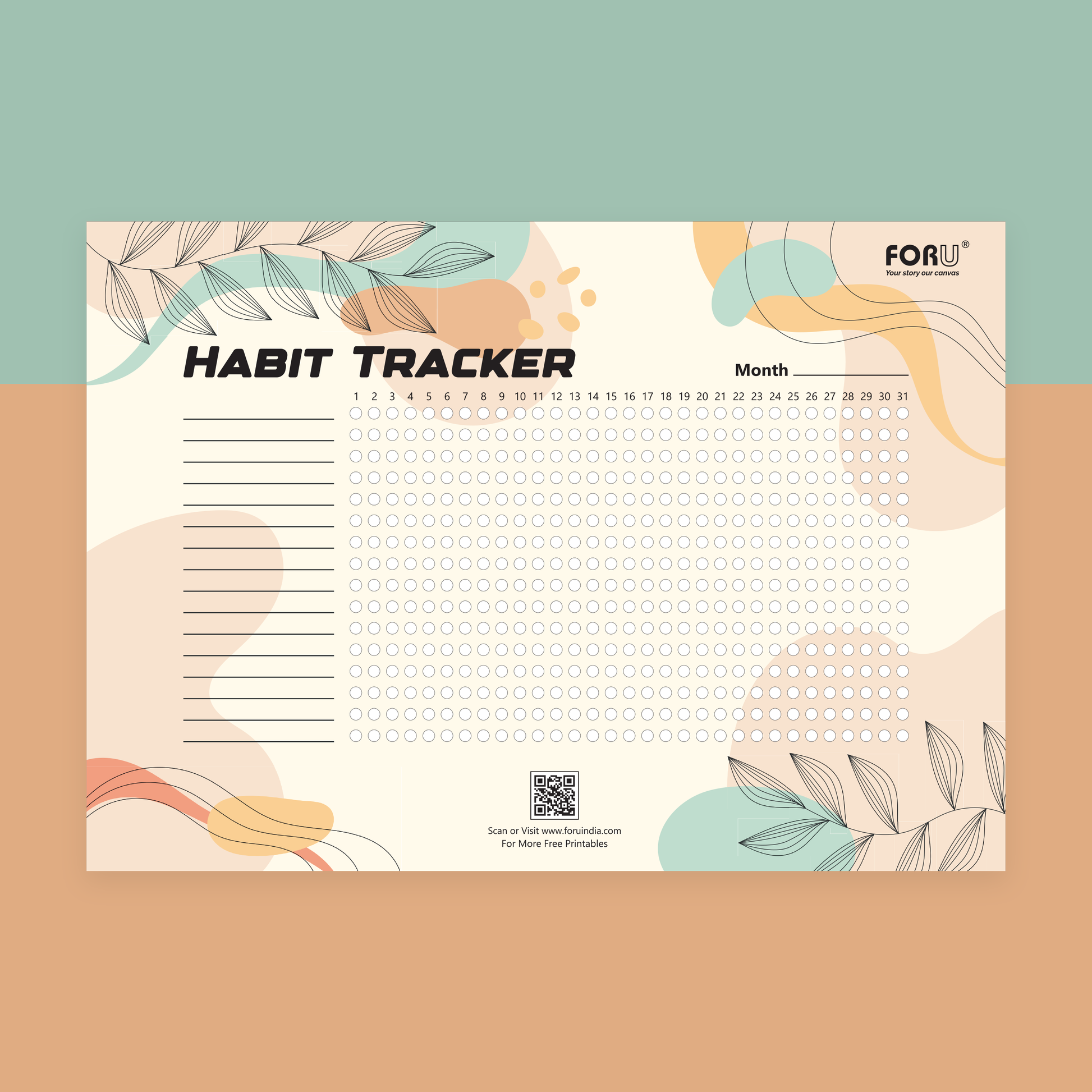 habit tracker sheet free download pdf