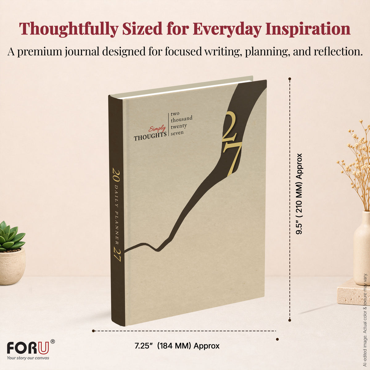 FOR U Starrer 2026 B5 Office Stationery Diary with Magnetic Metal Clasp