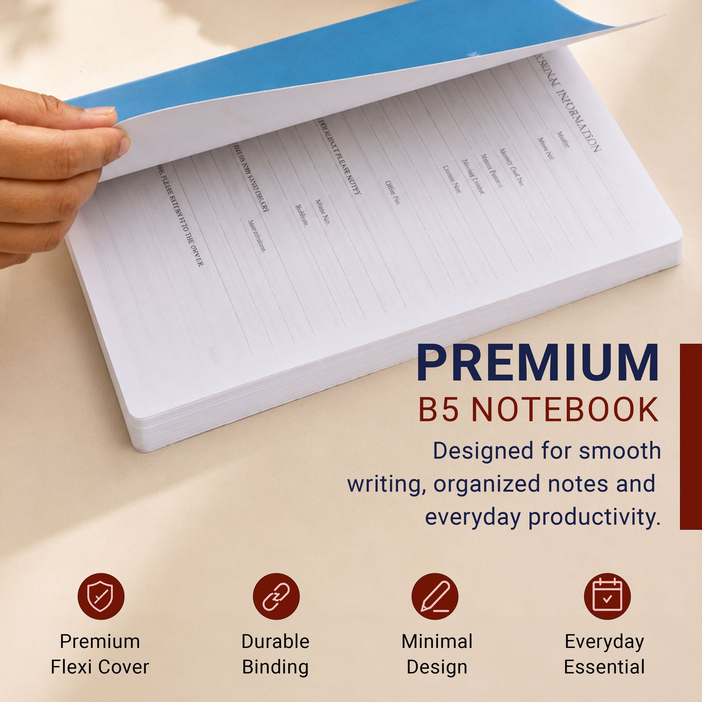 Work Mode Pack – Set of 5 Premium B5 Flexi Notebooks