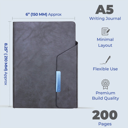 FOR U Fenzor A5 Customizable Journal with Magnetic Lock - Grey