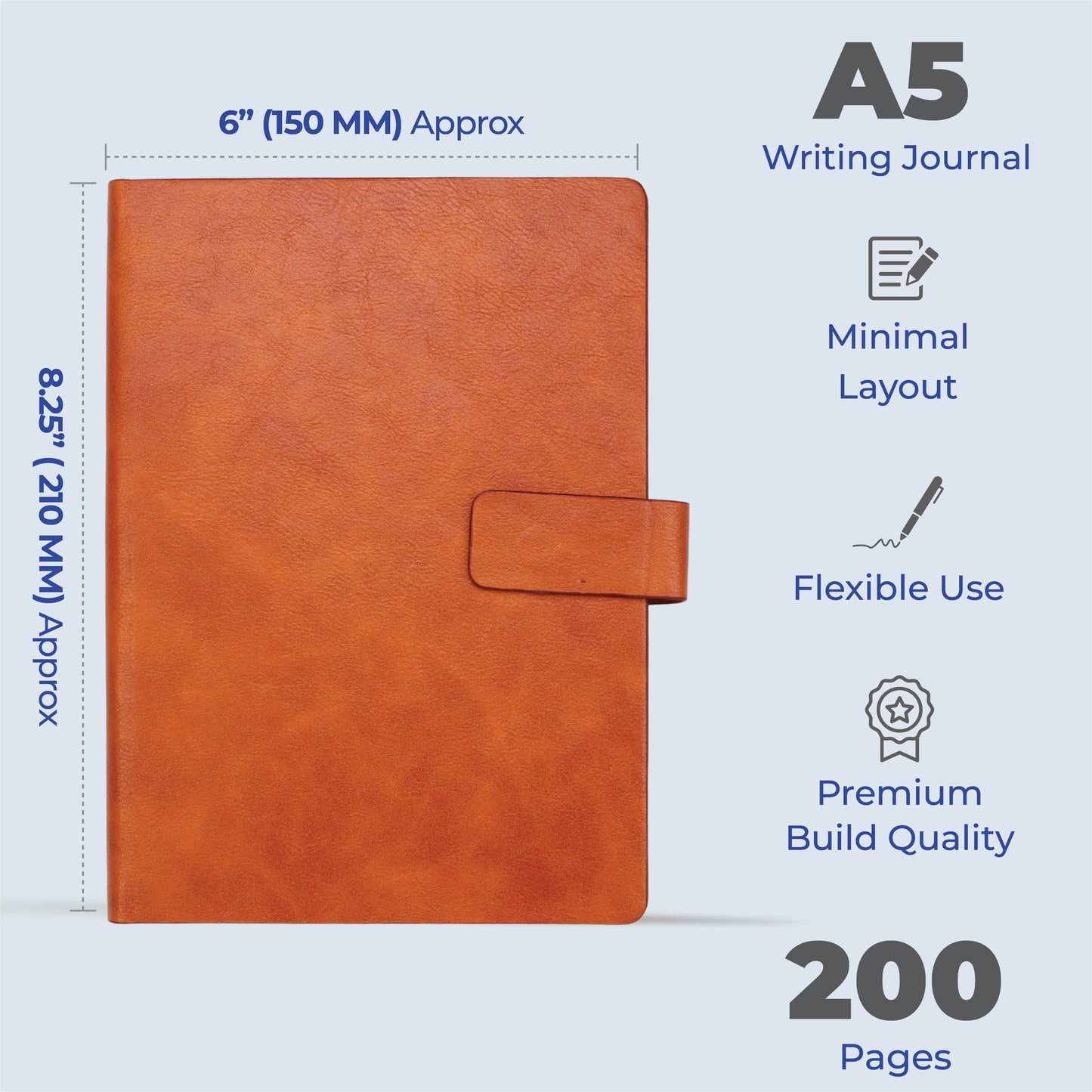 FOR U Persona A5 Undated Blank Journal - Tan