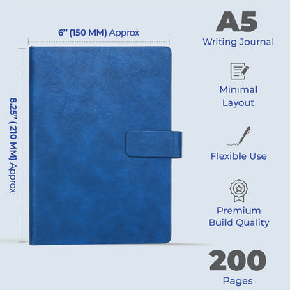 FOR U Persona A5 Undated Blank Journal - Blue