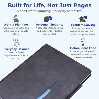 FOR U Fenzor A5 Customizable Journal with Magnetic Lock - Grey