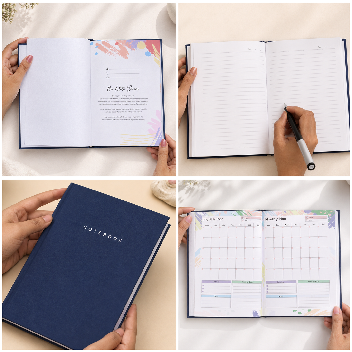 Brain Dump Pack – Set of 3 Hardbound A5 Planner Notebooks